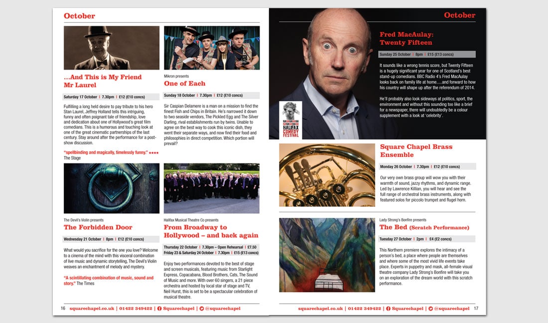 Square Chapel Centre for the Arts brochure