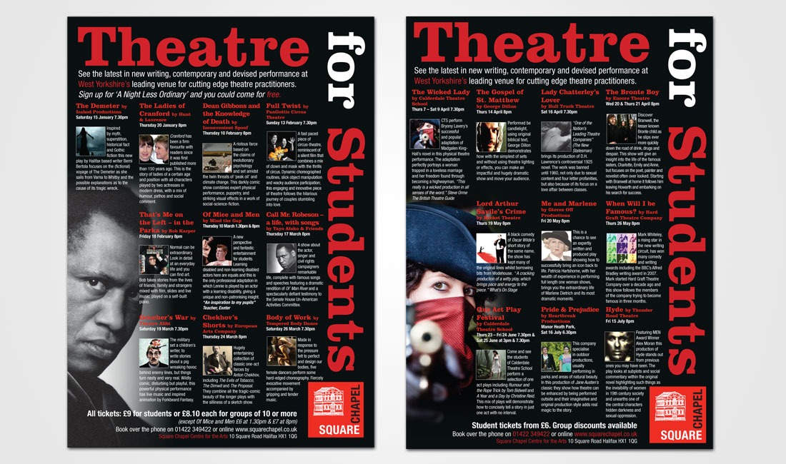 Square Chapel Centre for the Arts newsletter