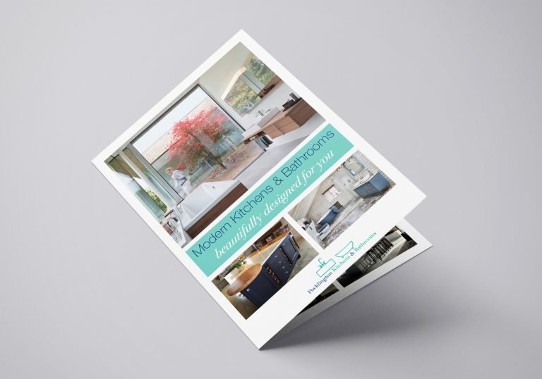 A4 Brochure for Pocklington Bathrooms and Kitchens showing the front page